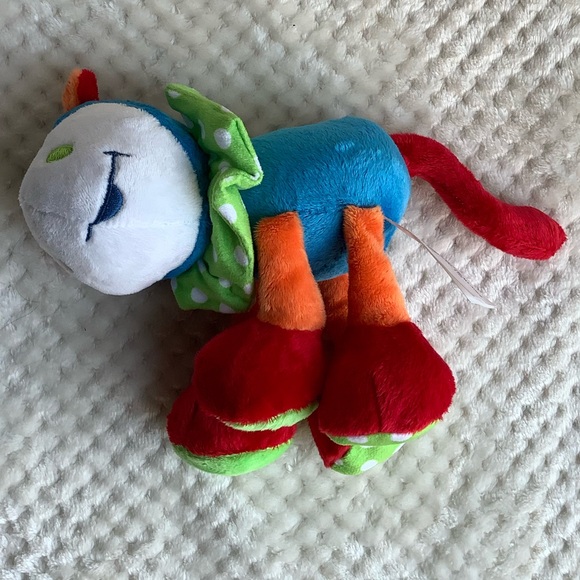 Parents Choice Cuddly Colorful Plush Cow Rattle Crinkle Toy - Picture 4 of 7